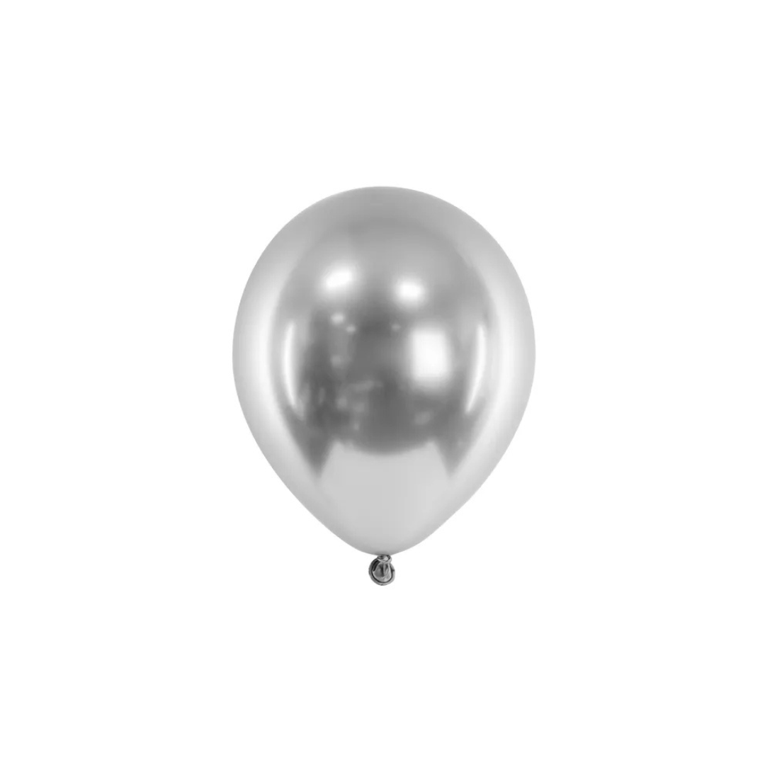 Ballónir Glossy silvur 46cm 5stk