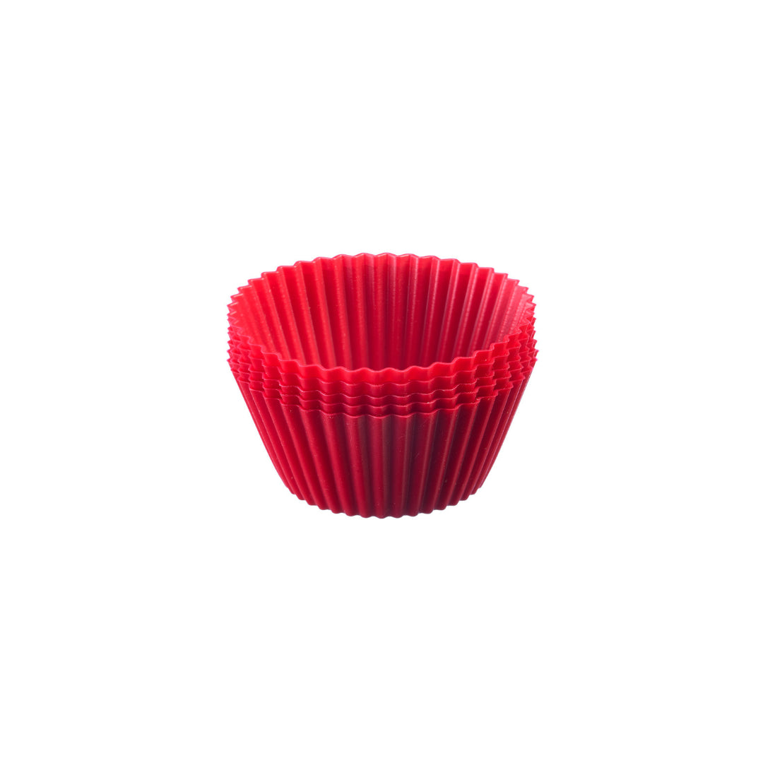 W Muffinsformar silikon Ø7cm 6stk reyðir