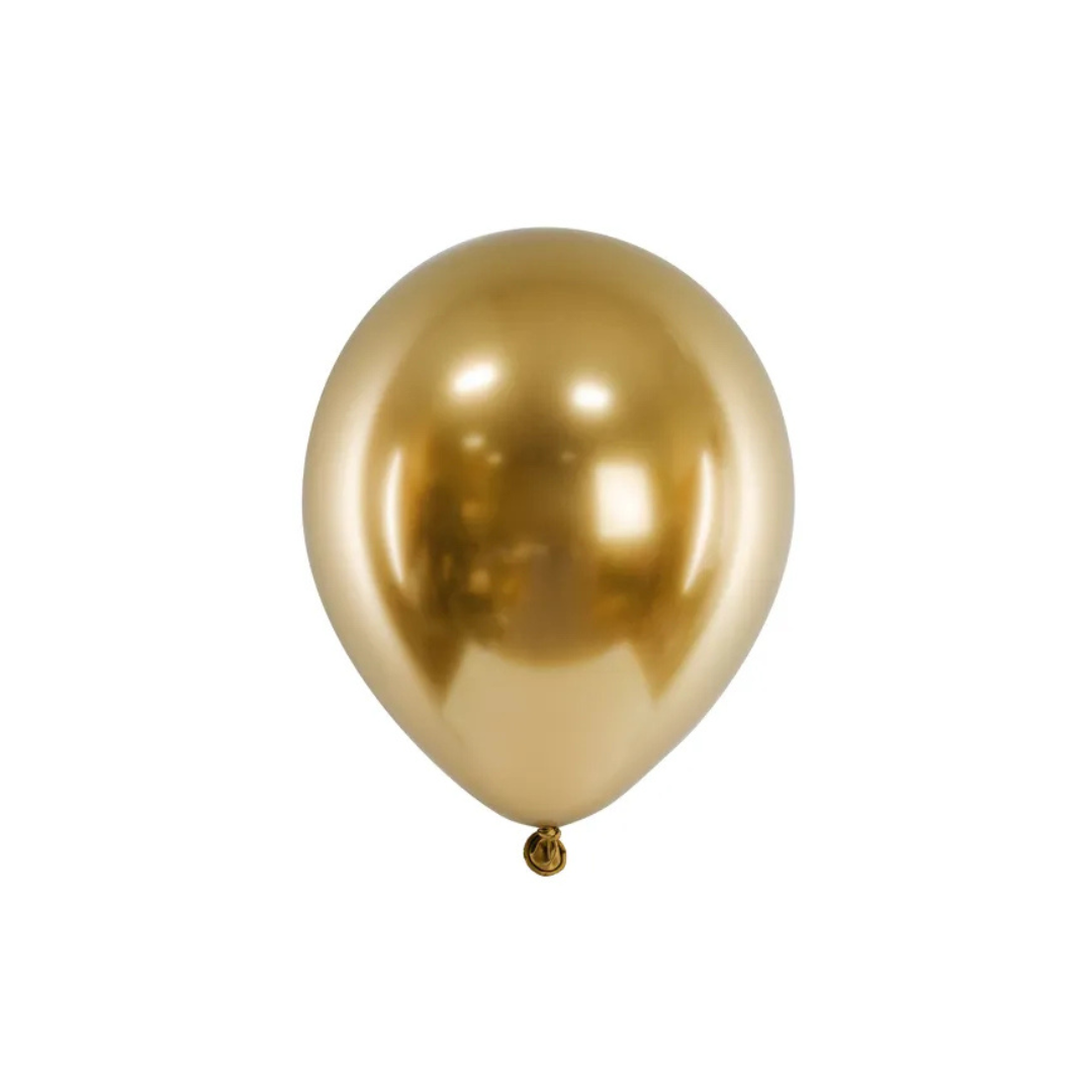 Ballónir Glossy gull 46cm 5stk
