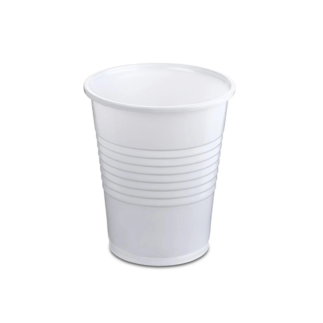 Bikar / glas 21cl hvítt plast 100stk|20kar