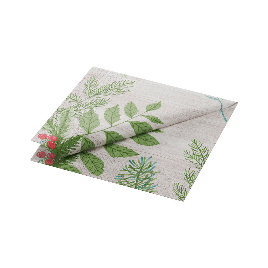 D.Serv. 3-lag 33cm 50stk|10 Kristtorn &amp; grann