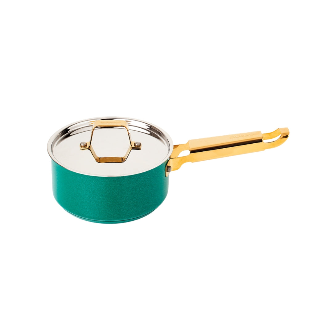 Heritage grýta 1,5L Ø16 H8cm Grøn v/gullh.