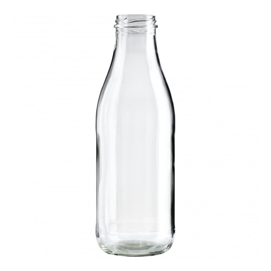 Fløska glas 1L v/lok TO48