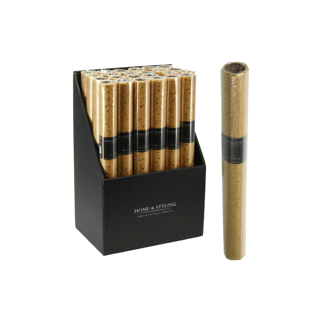 EH Borðrennari glittur Gull 38x200cm