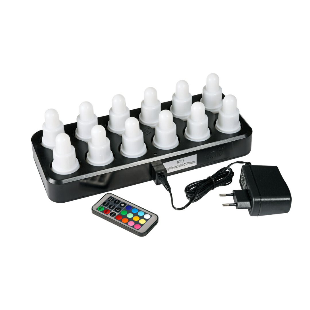 Duni LED Ljós 12stk v/farvuskifti v/løð+fj.stýr