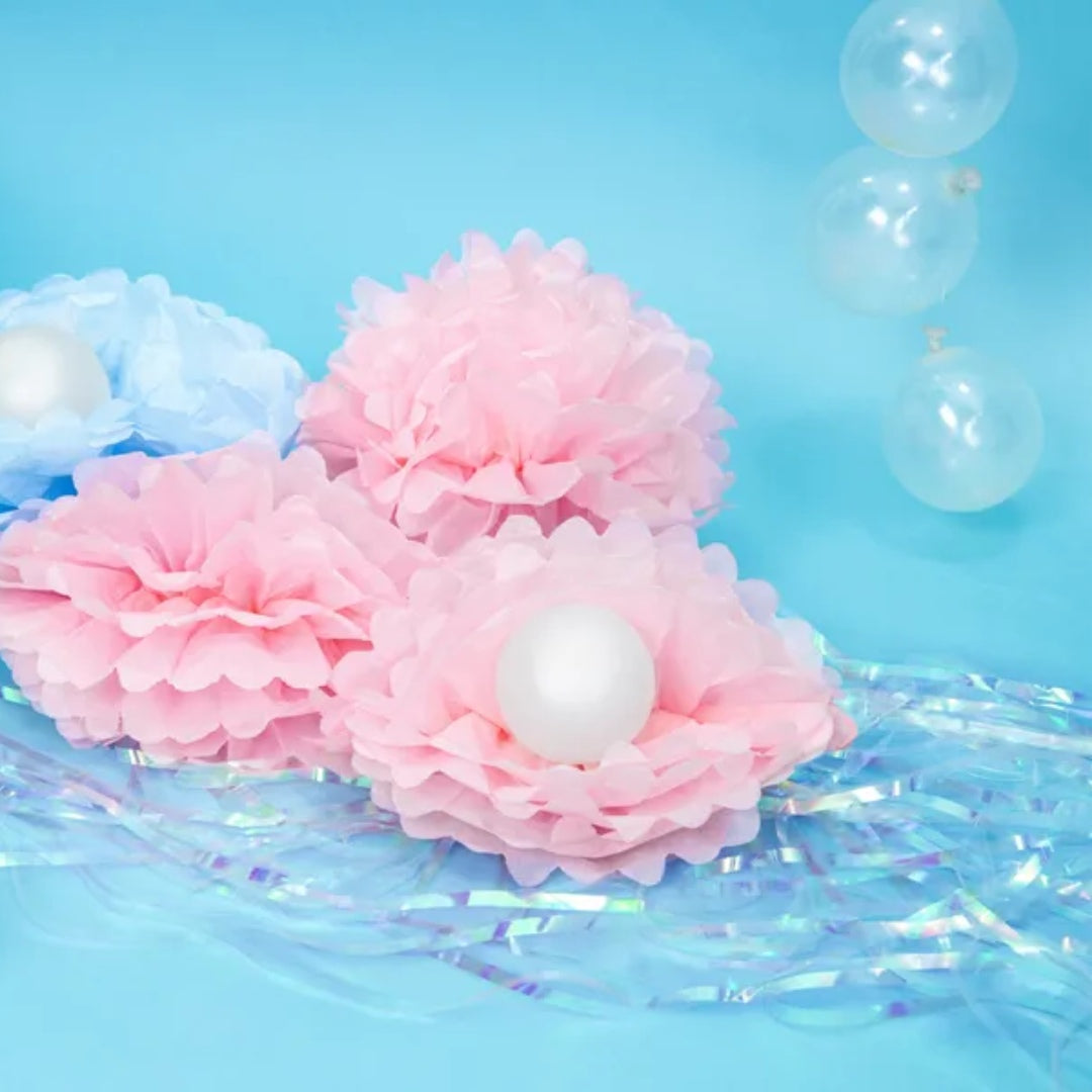 PartyDeco Pompon papír lj. pink 25cm