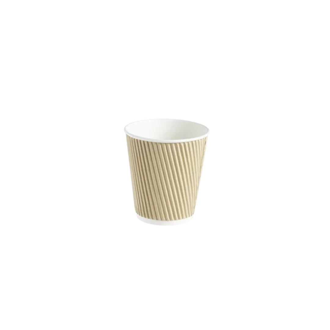 Pappbikar 12cl Ripple brúnt 50stk/kar20
