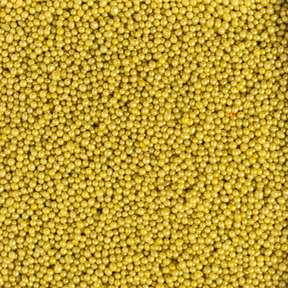 Skretsukur gull kúlur lítlar Ø2mm 1kg