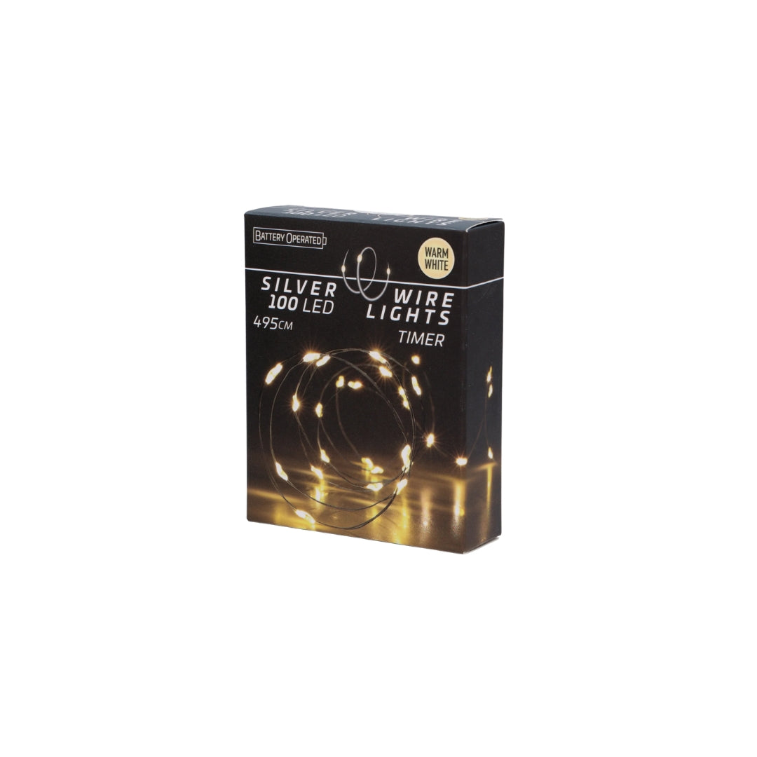 EH LED ljósketa 100led heithvít t/batterí