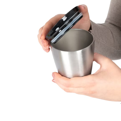 BP Termokoppur 25ml v/lok Bustað endurn.stál Ø8,7cm H:9,7cm