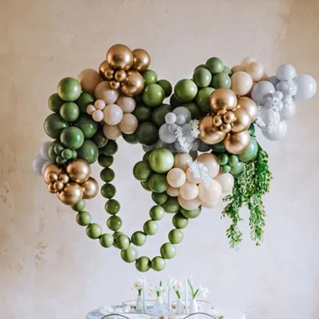 Party Deco eftirgjørd bløð grøn 100cm
