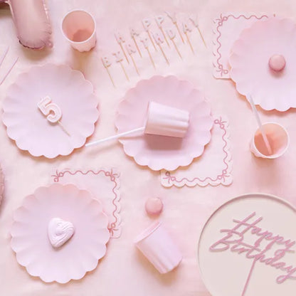 Party Deco serviettar 3-lags 33x33cm lj. Pink 12stk