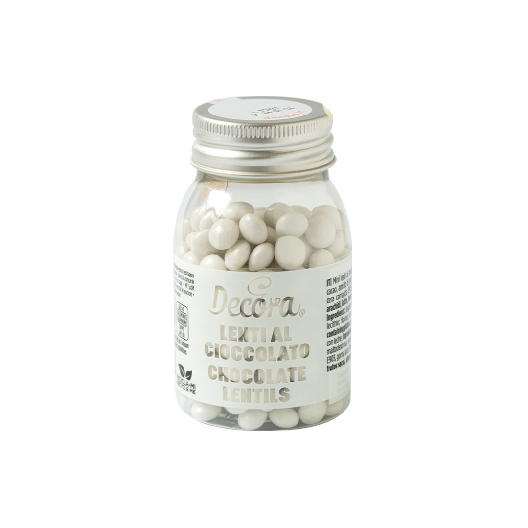 Decora Sjokolátaperlur 60% Hvítt 80gr