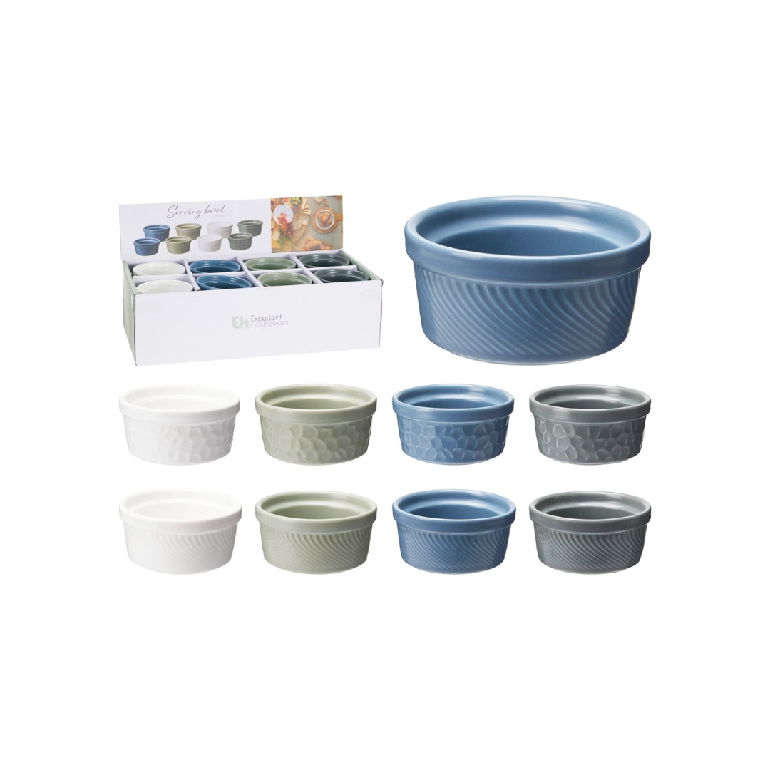 EH Skál porselen 8ymiskar 86x40mm 1stk