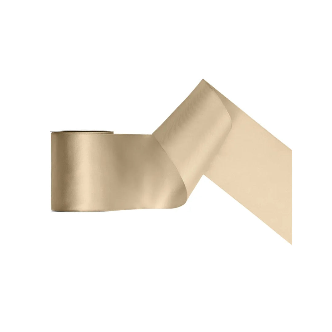 Silkiband kalt gull 100mm/25m