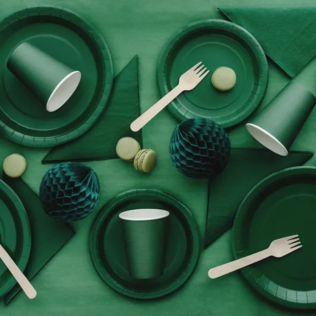 Tallerkar papír M.Grønt 18cm 6stk