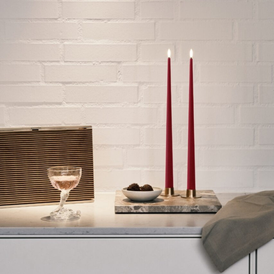 LED stakaljós 30cm 2stk Reyð t/battarí