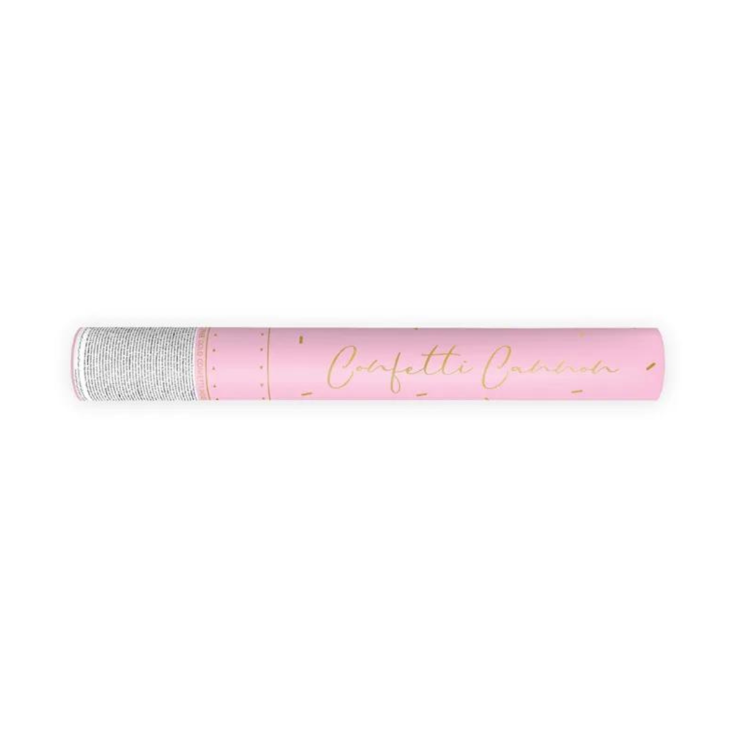 Partydeco Konfettirør papír Eco 40cm Gull / pink