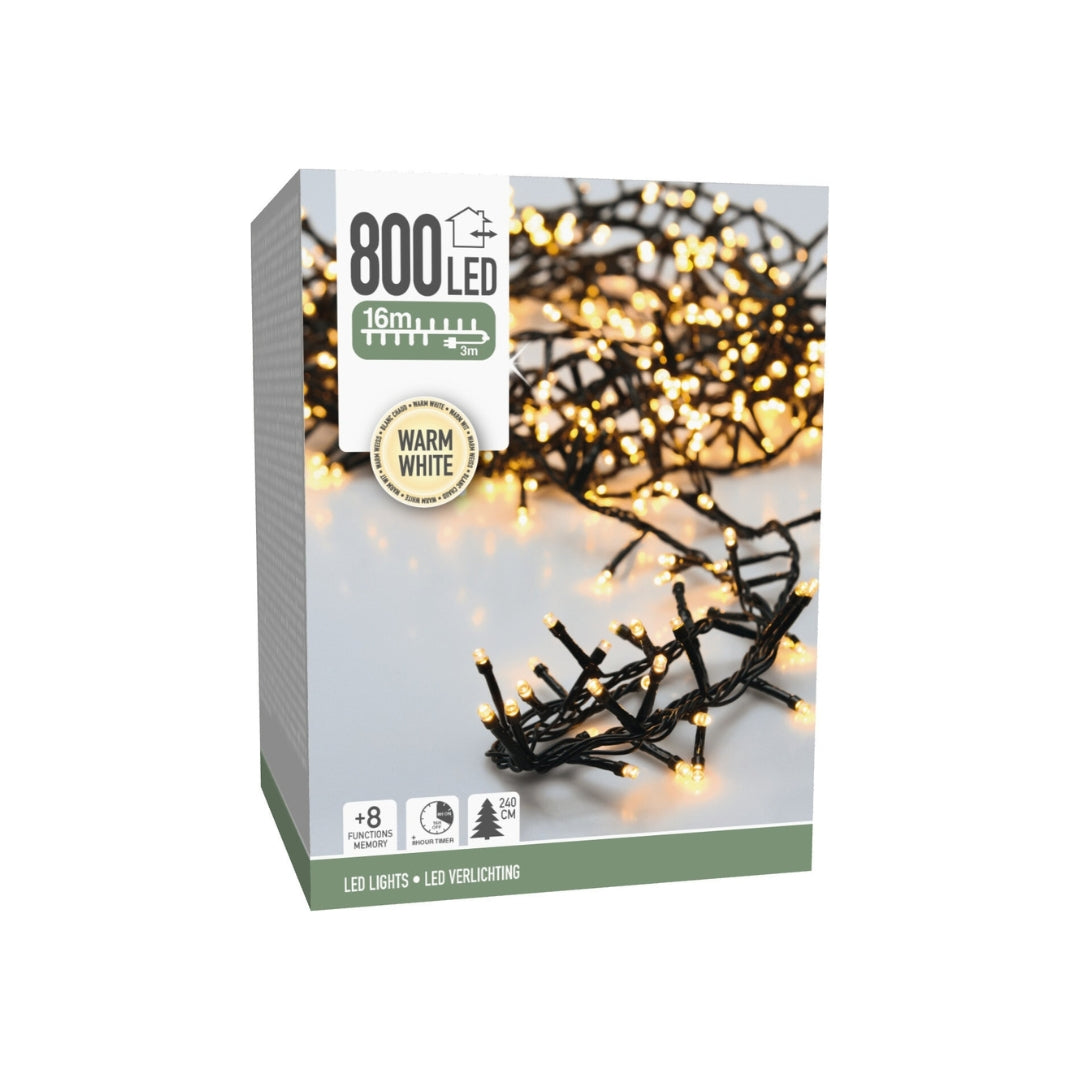 LED ljósketa clusterlight 11m 1512 H.hvít Tim/8fun