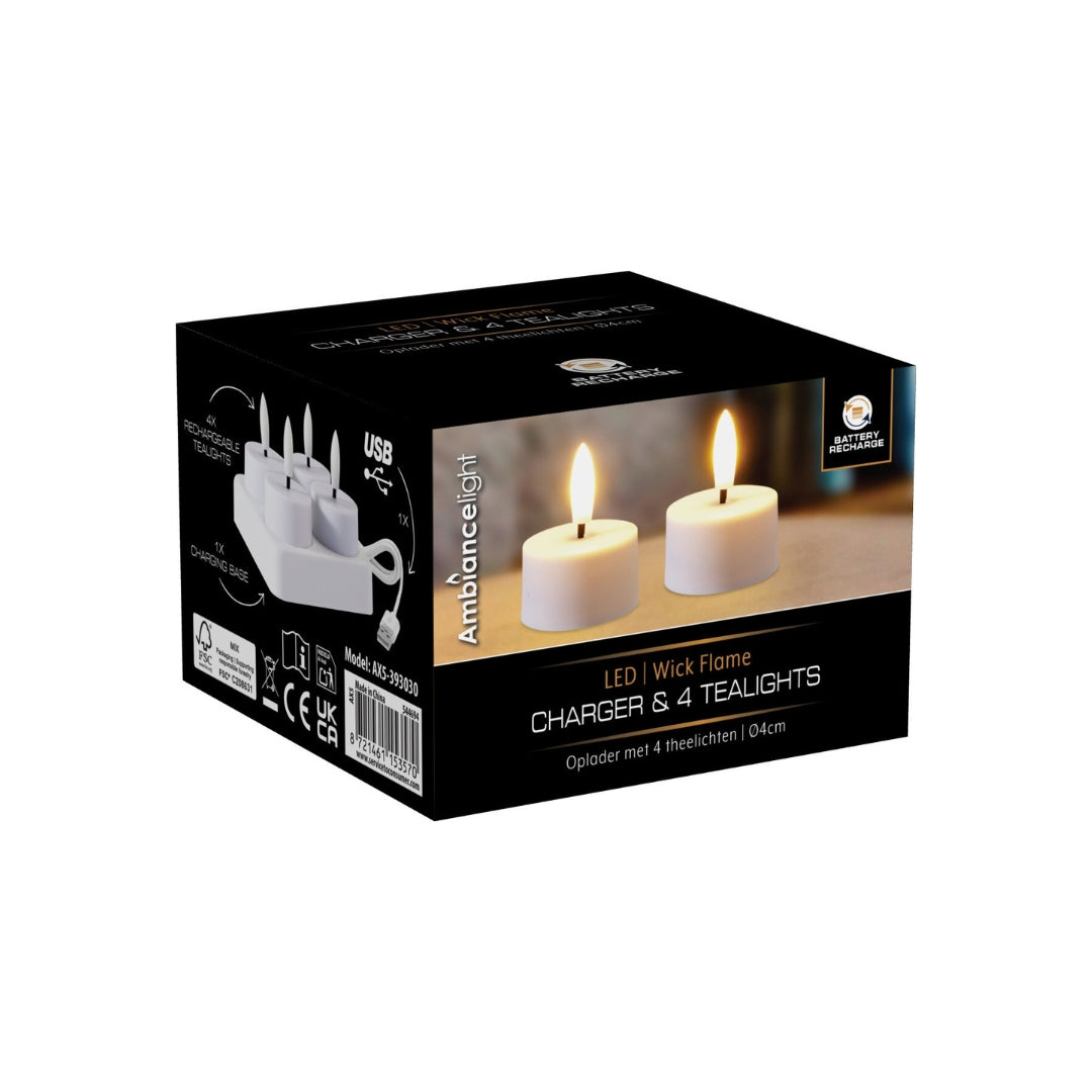 EH LED Bikarljós 4stk H4 Ø2,3cm v/ løðistatión