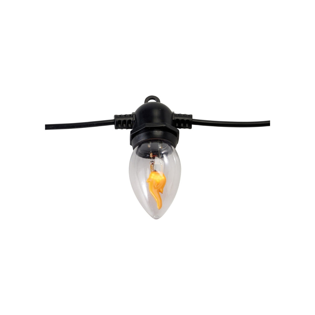 LED Ljósketa v/ flammueffekt 10perur 3m