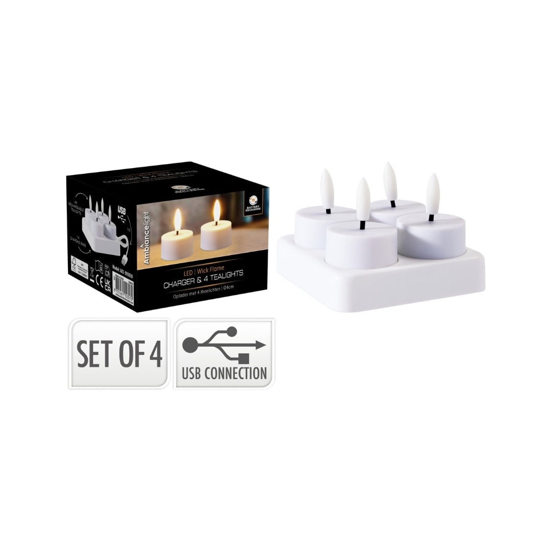 EH LED Bikarljós 4stk H4 Ø2,3cm v/ løðistatión