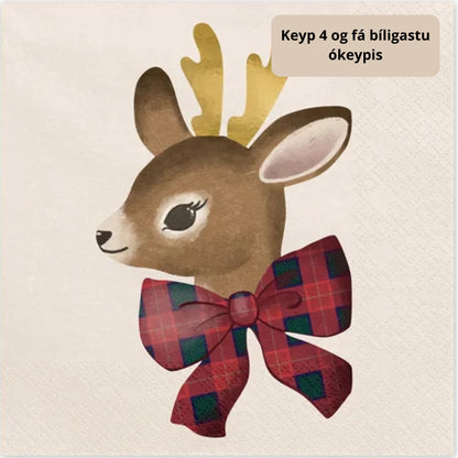 Serviettar 33cm Reinsdjór 12stk