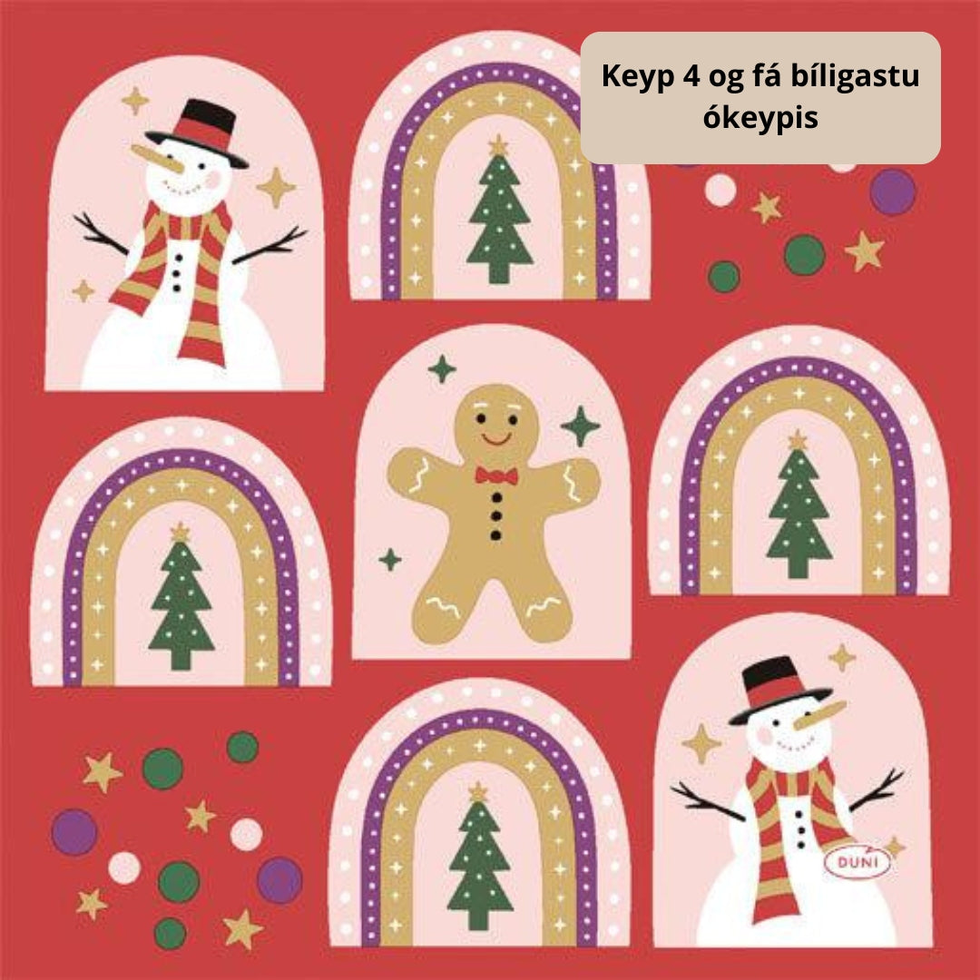 Duni Serv. 3-lag 33cm 20stk|12pak Candyman Red