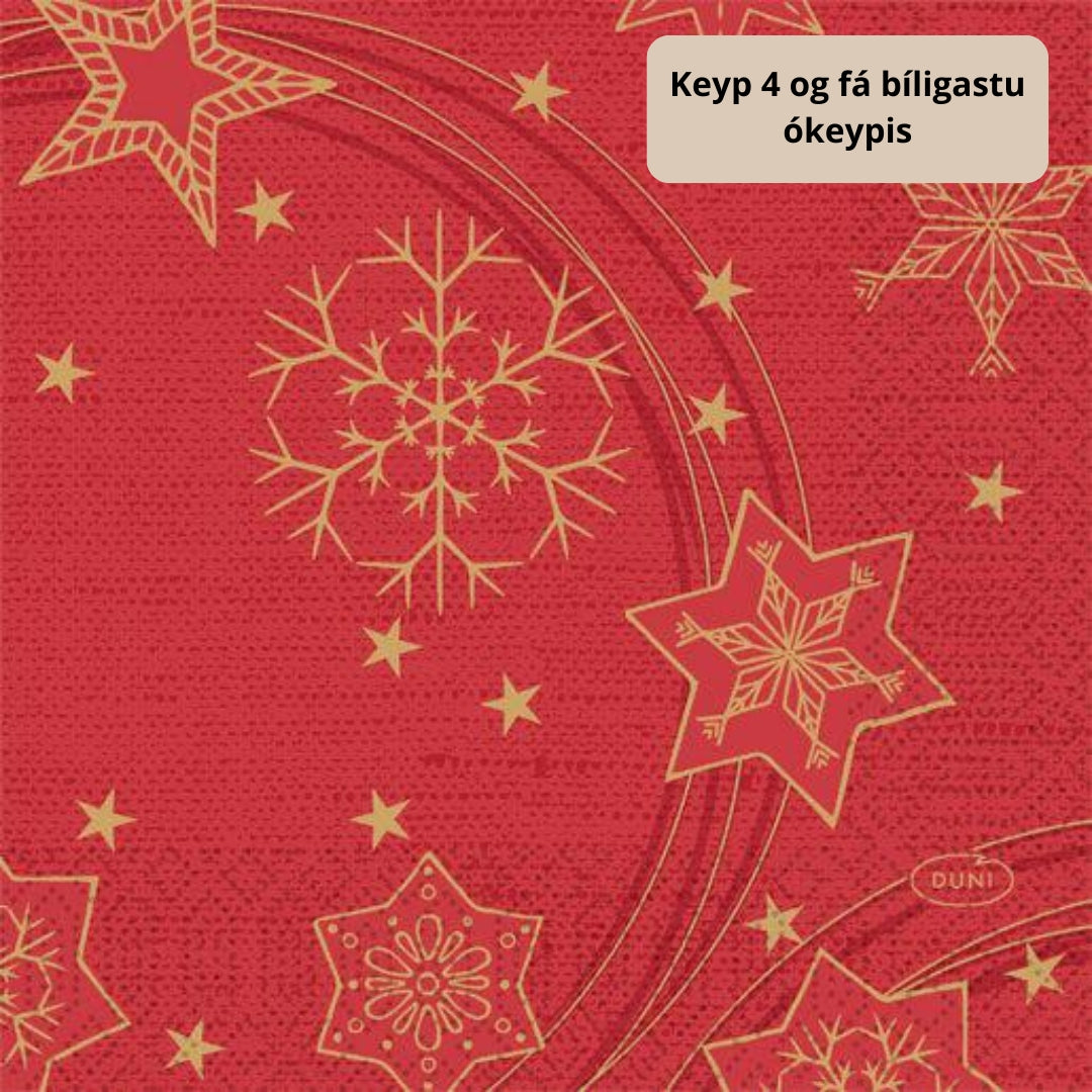 Duni Serv. 3-lag 33cm 20stk|12pak Star Shine Red