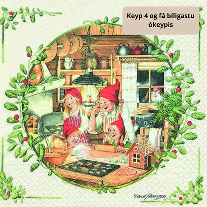 Serv 3-lags 33cm Jólabakarí 20stk|Kart/15