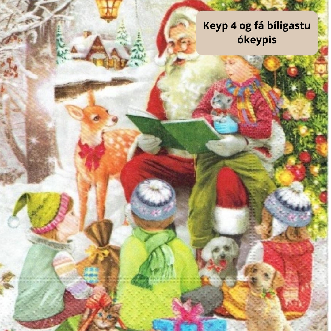 Serv 3-lags 33cm Jólamannasøga 20stk|Kart/15