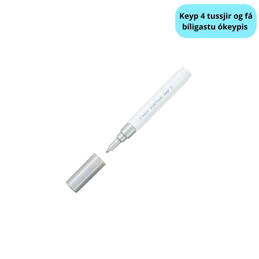 Tussj Fín 1,0mm Silvur Pilot Pintor