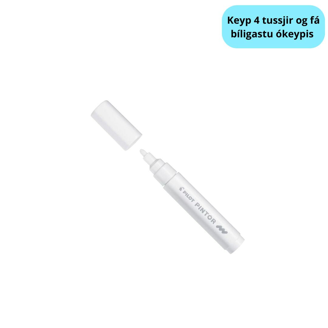 Tussj Medium 1,4mm Hvítt Pilot Pintor