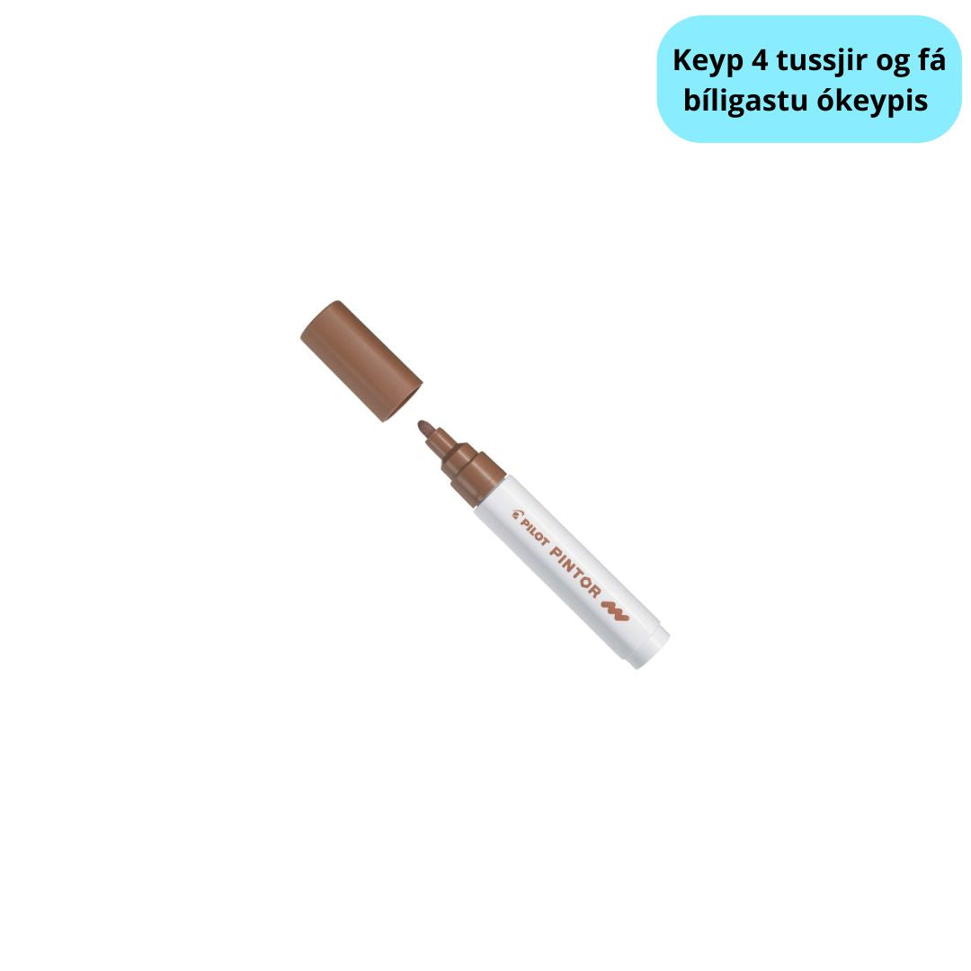 Tussj Medium 1,4mm Brúnt Pilot Pintor
