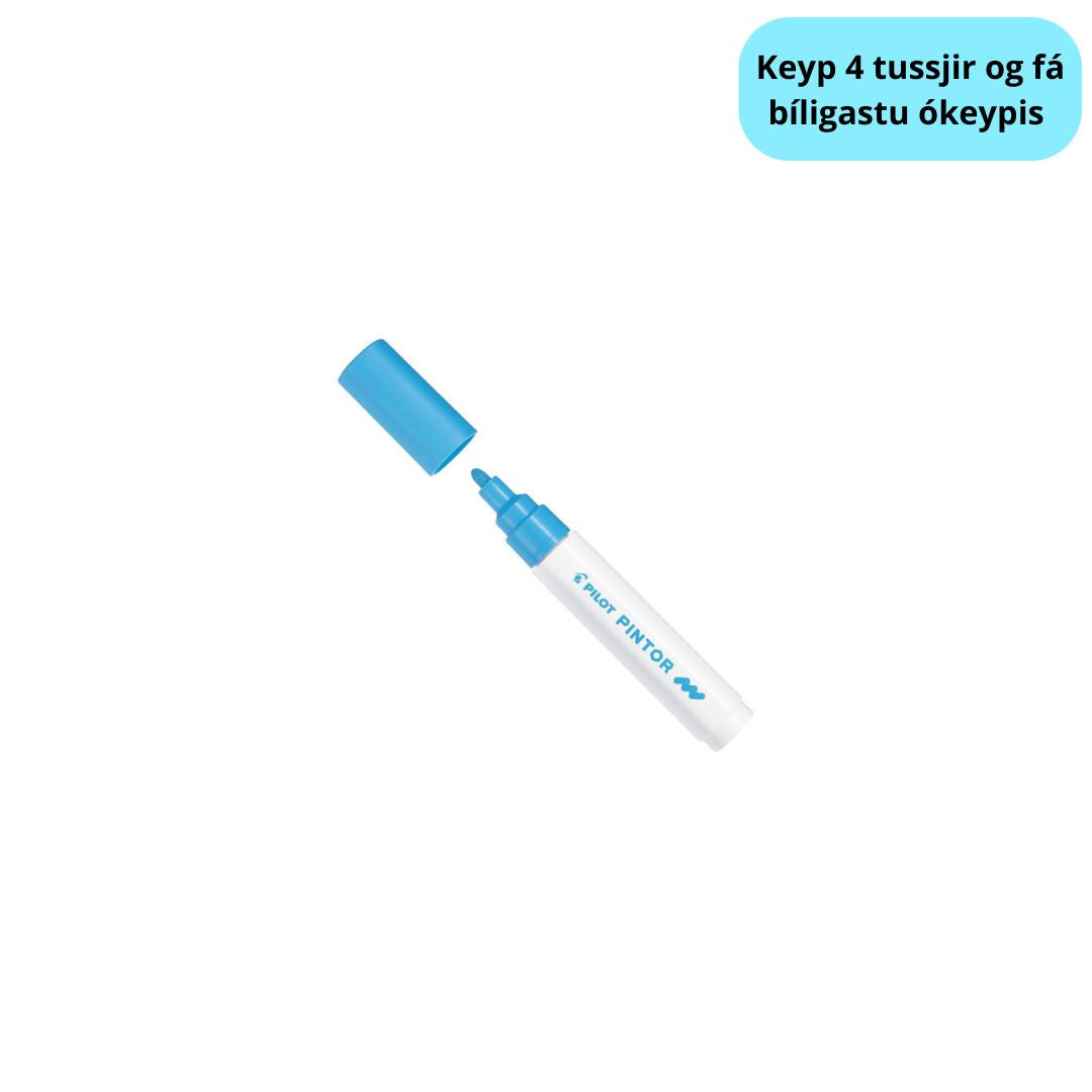 Tussj Medium 1,4mm Ljóst Blátt Pilot Pintor