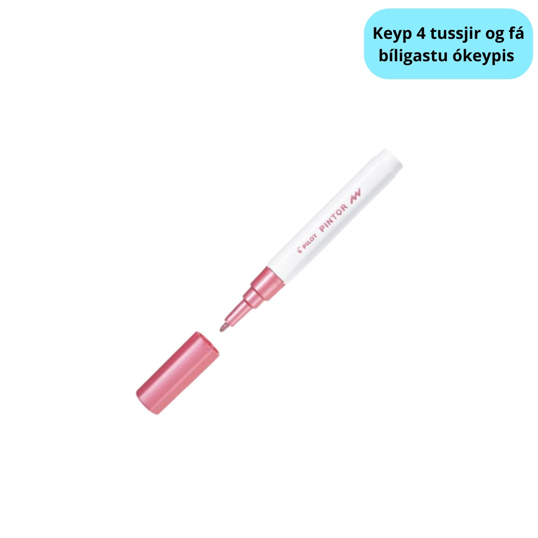 Tussj Fín 1,0mm Metalic Pink Pilot Pintor