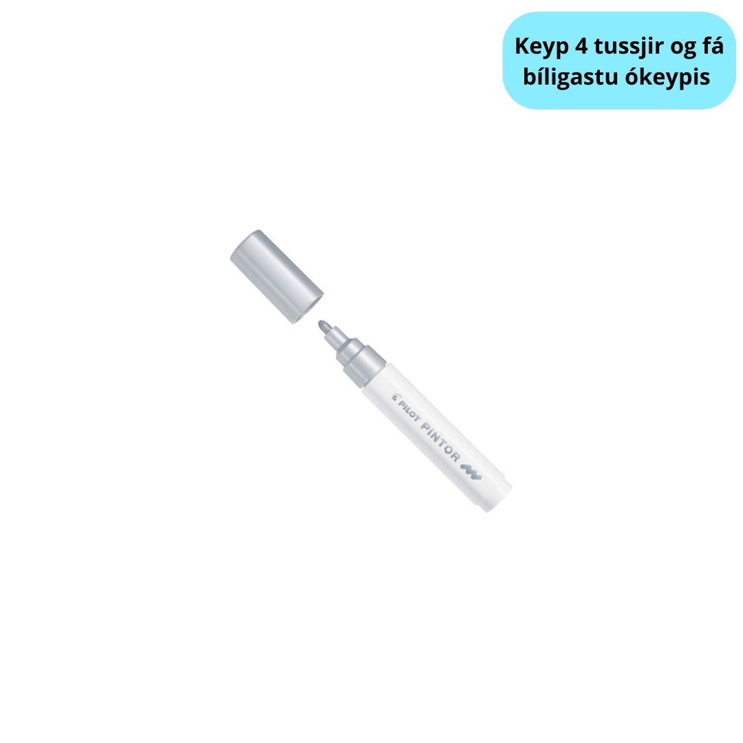 Tussj Medium 1,4mm Silvur Pilot Pintor
