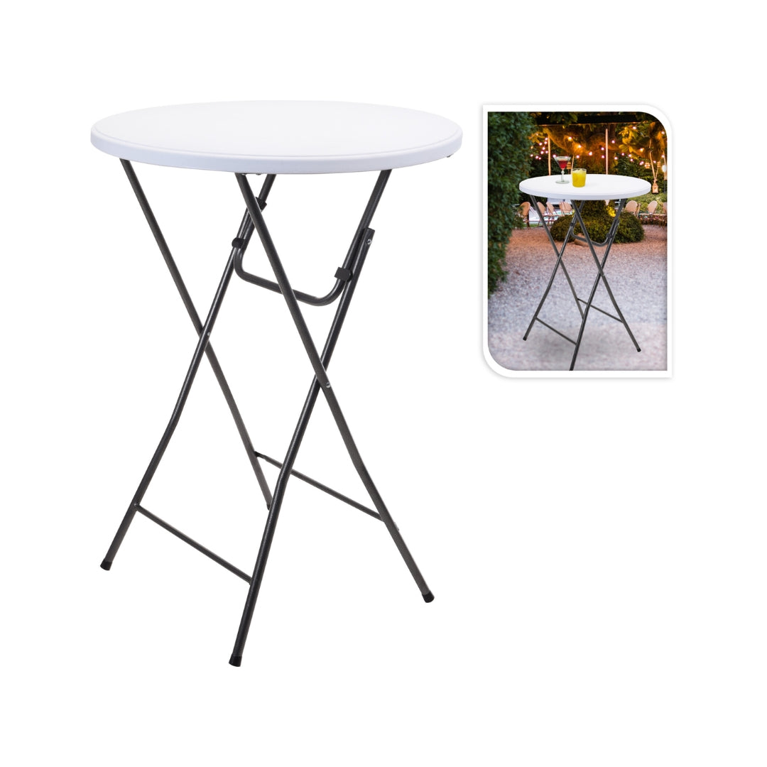 Konferansuborð Ø80cm H110cm hvítt