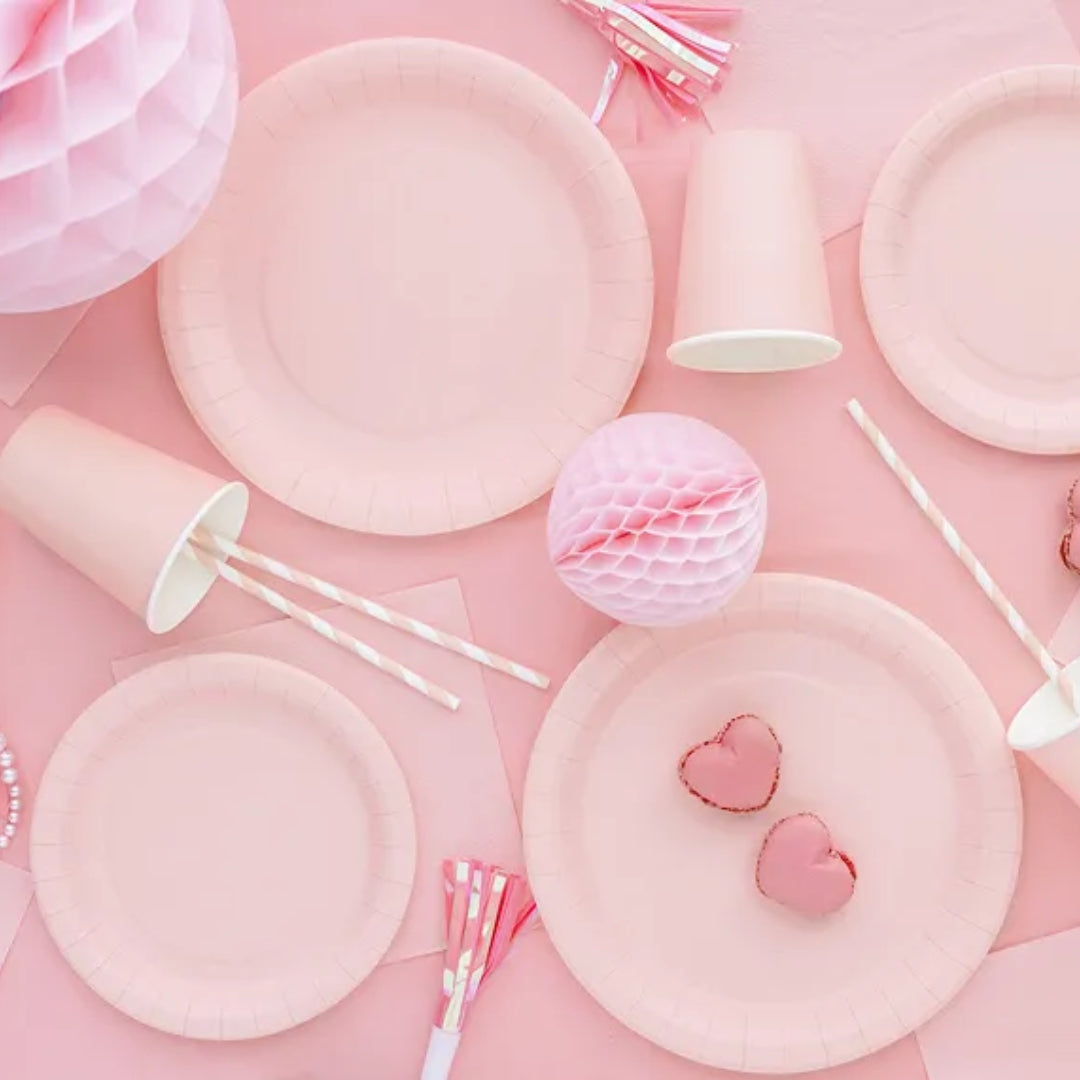 Tallerkar papír Lj. Pink 23cm 6stk