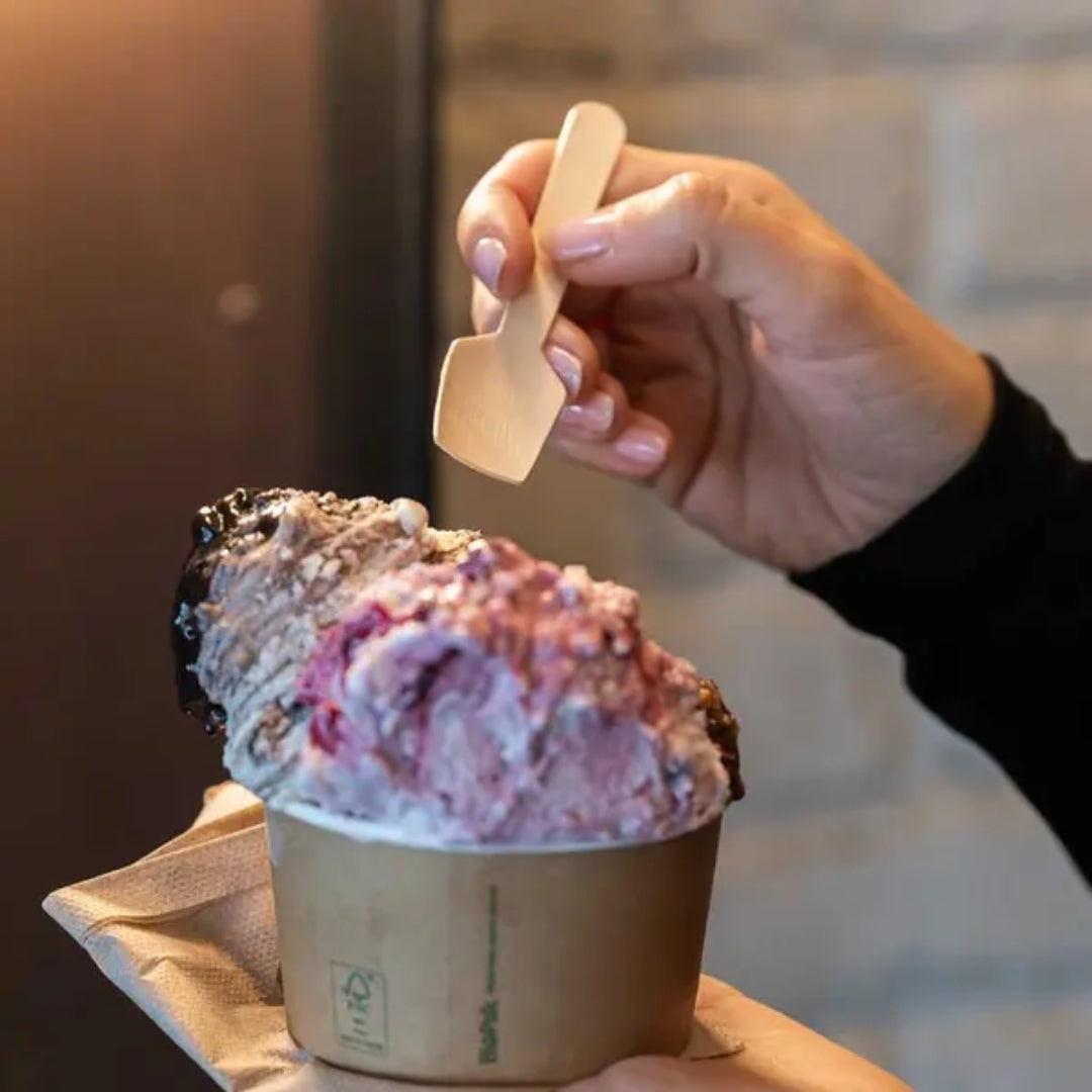 Biopak Ísskeið træ voksað BIO 100stk|kar/20