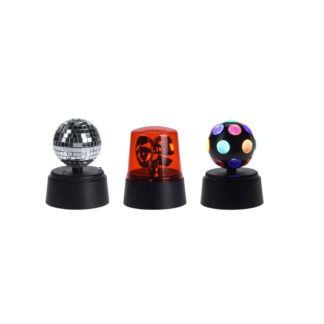 EH LED Diskosett v/3 roterandi lampur 3xAA battarí