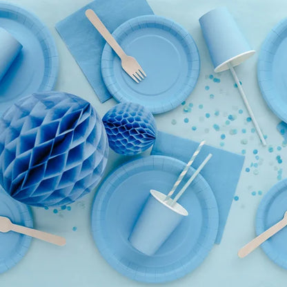 Tallerkar papír Lj. Blátt 23cm 6stk