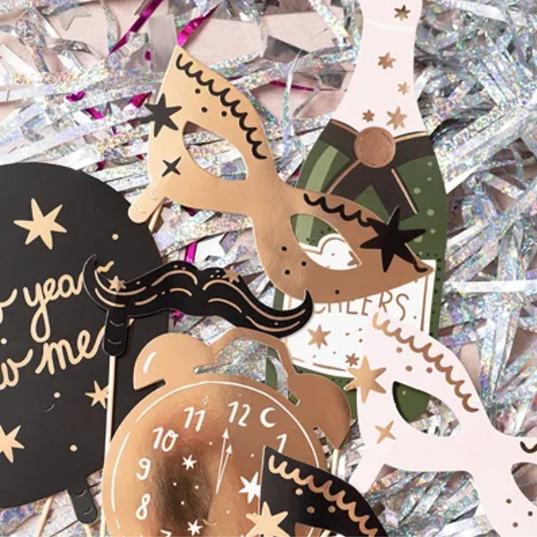 Props á pinni &quot;Lets party&quot; 13-29cm 9stk