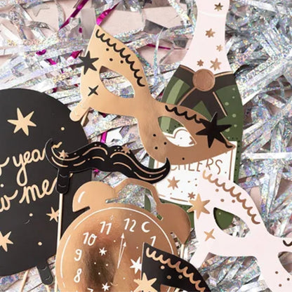 Props á pinni &quot;Lets party&quot; 13-29cm 9stk