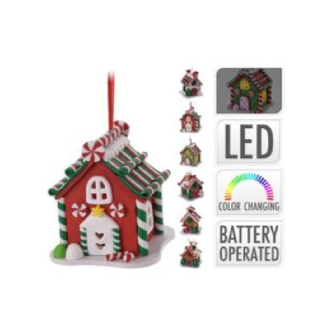 Bommhús við LED 8cm 6ass 1stk