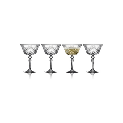 Gløs Champagneskál 4stk 26cl Melodia Lyngby