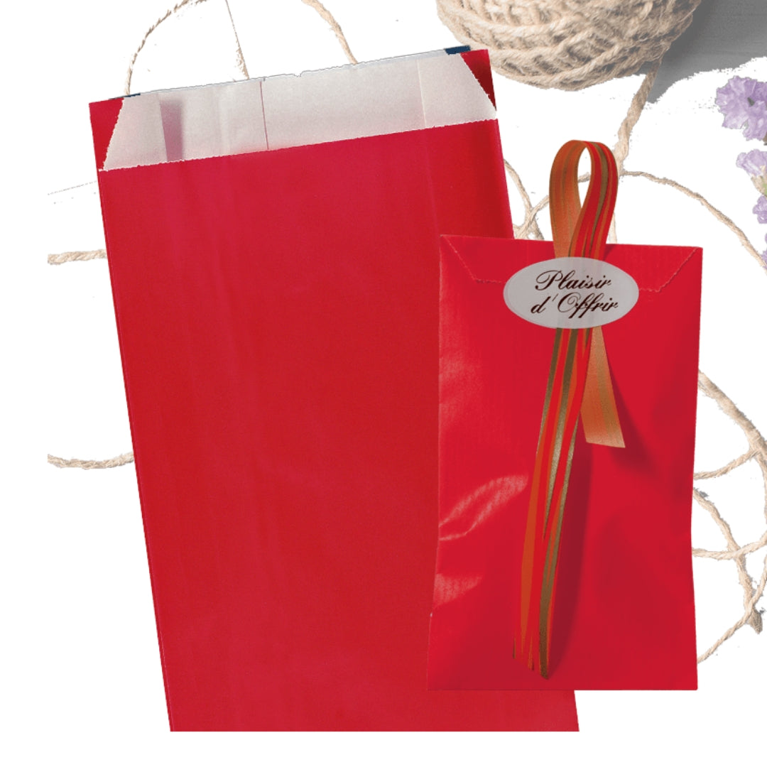 Gávuposi kraftpapír reyður H12cm B7 D1 250stk