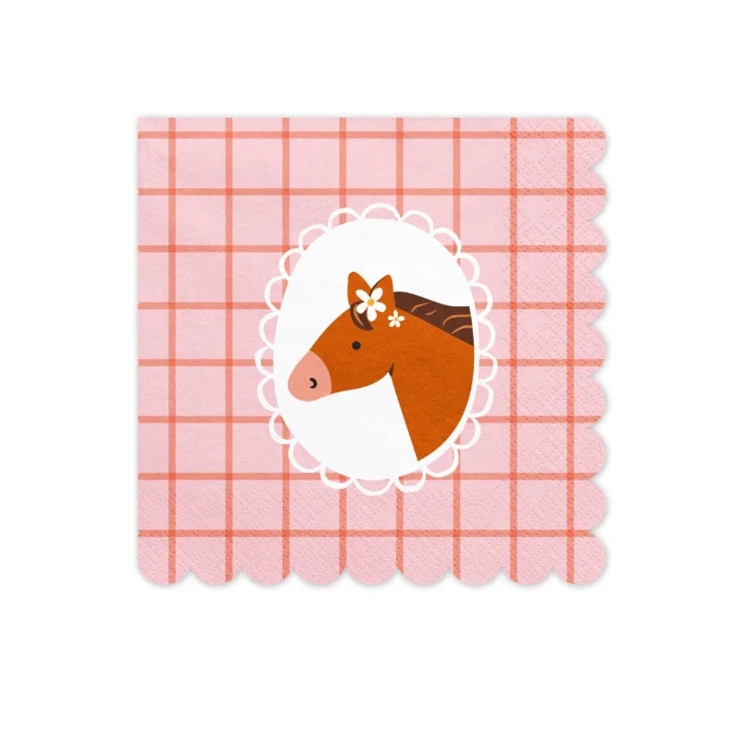 Serviettar 33cm &quot;Hest&quot; 12stk