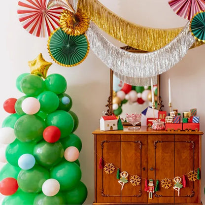 Ballóngarland jólatræ 65x161cm 65stk