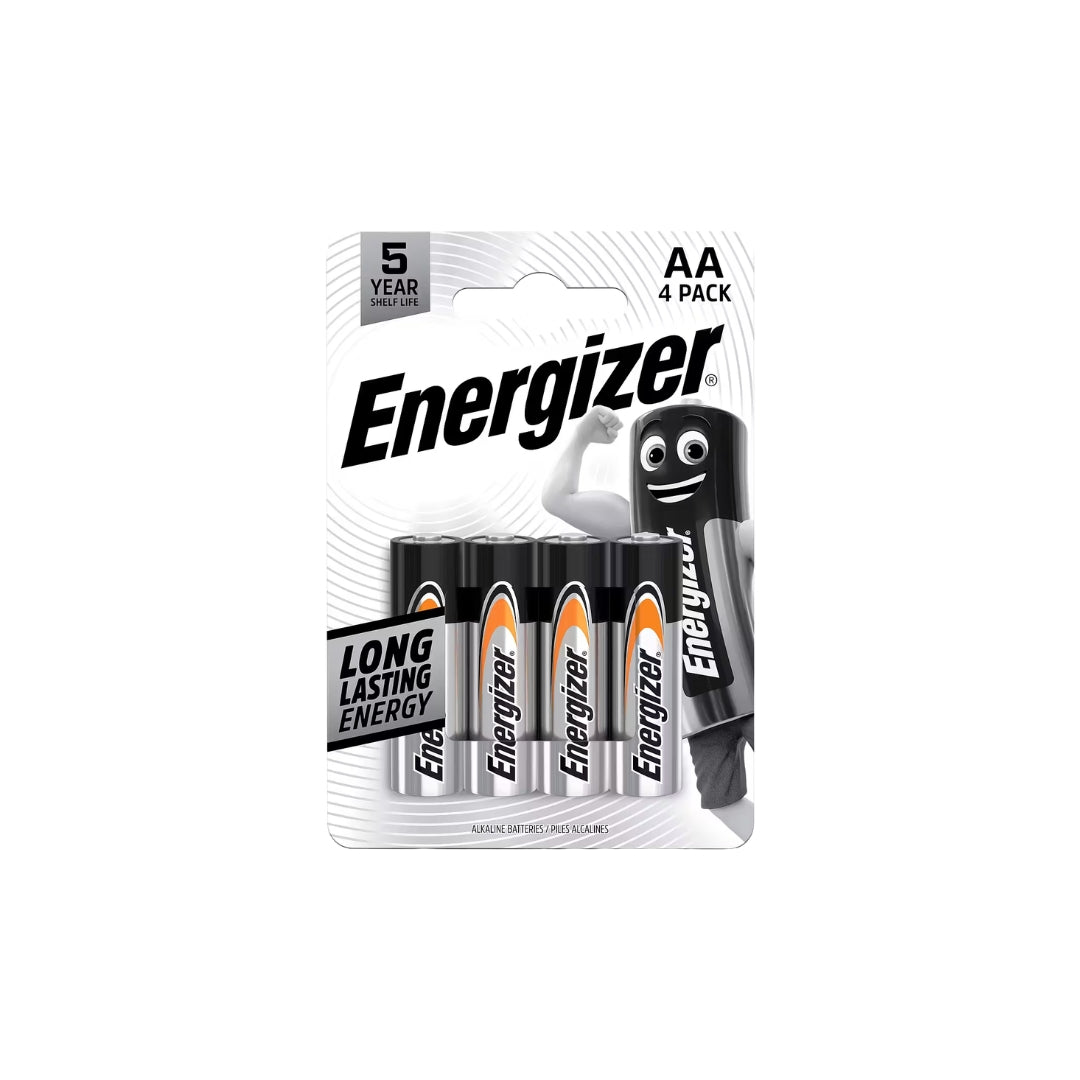 Battaríir 4stk AA Long Alkaline lasting Energizer